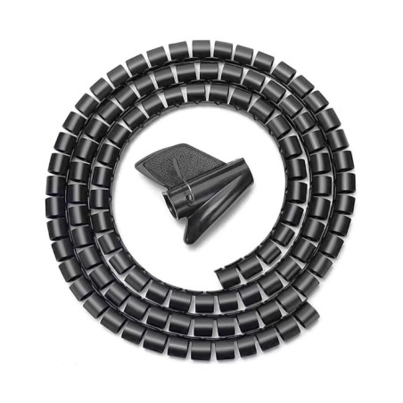 Aisens organizador de cable en espiral 25mm - 1m - negro