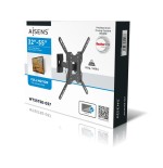 Aisens soporte eco giratorio - inclinable para monitor/tv 30kg (2 pivotes) (tv 32"-55") - negro