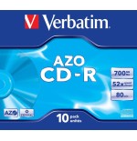 Verbatim cd-rom superazo crystal surface 52x 700mb 10 unidades