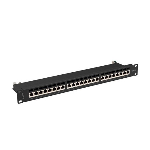 Lanberg pps7-1024-b patch panel 24 puertos 1u cat.7 ftp negro
