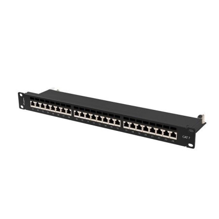 Lanberg pps7-1024-b patch panel 24 puertos 1u cat.7 ftp negro