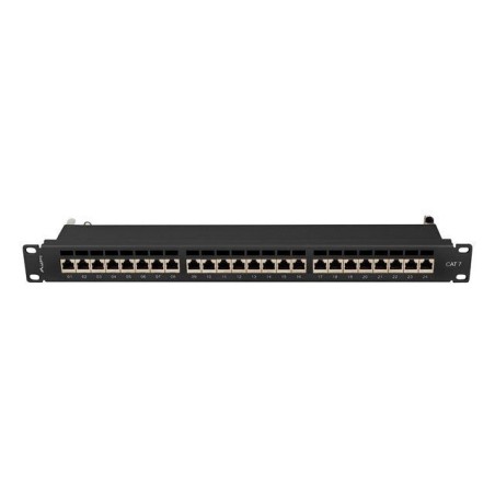 Lanberg pps7-1024-b patch panel 24 puertos 1u cat.7 ftp negro