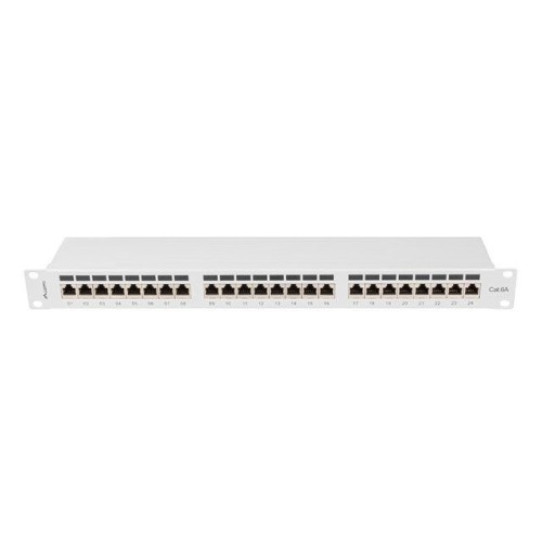 Lanberg ppsa-1024-s patch panel 24 puertos 1u cat.6a ftp gris