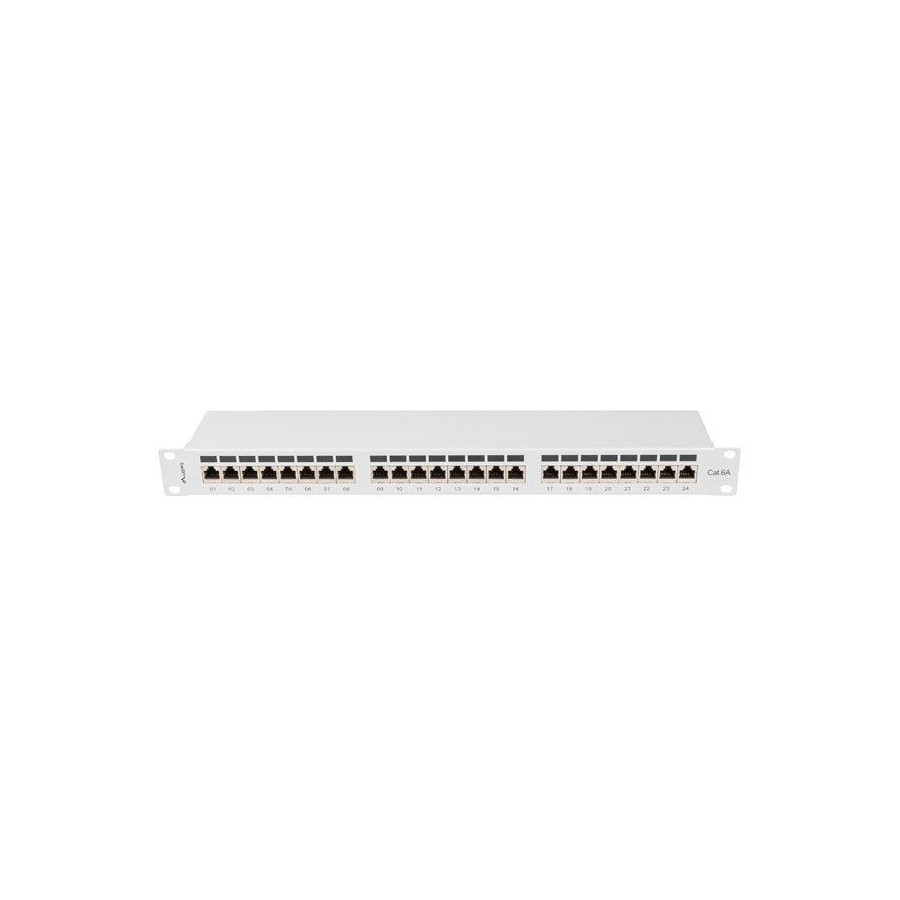 Lanberg ppsa-1024-s patch panel 24 puertos 1u cat.6a ftp gris