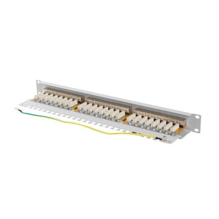 Lanberg ppsa-1024-s patch panel 24 puertos 1u cat.6a ftp gris