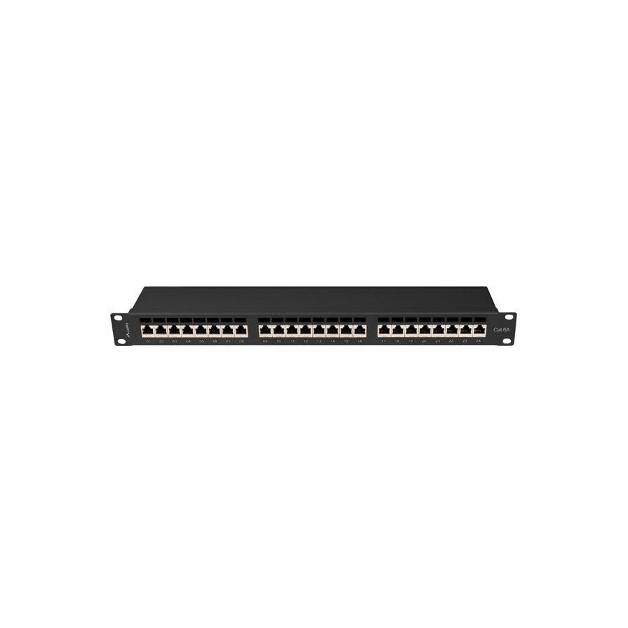 Lanberg ppsa-1024-b patch panel 24 puertos 1u cat.6a ftp negro