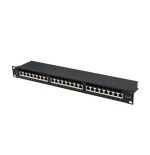 Lanberg ppsa-1024-b patch panel 24 puertos 1u cat.6a ftp negro