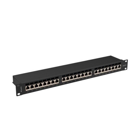 Lanberg ppsa-1024-b patch panel 24 puertos 1u cat.6a ftp negro