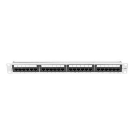 Lanberg ppua-1024-s patch panel 24 puertos 1u cat.6a utp gris