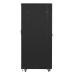 Lanberg ff01-8042-23b rack gabinete 19 "independiente 42u / 800x1000 paquete plano autoarmable con puerta malla black