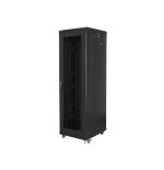 Lanberg ff01-6842-23b rack gabinete 19 "independiente 42u / 600x800 paquete plano autoarmable con puerta malla black