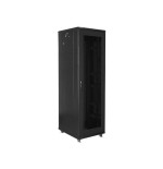 Lanberg ff01-6842-23b rack gabinete 19 "independiente 42u / 600x800 paquete plano autoarmable con puerta malla black