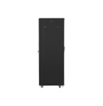 Lanberg ff01-6842-23b rack gabinete 19 "independiente 42u / 600x800 paquete plano autoarmable con puerta malla black