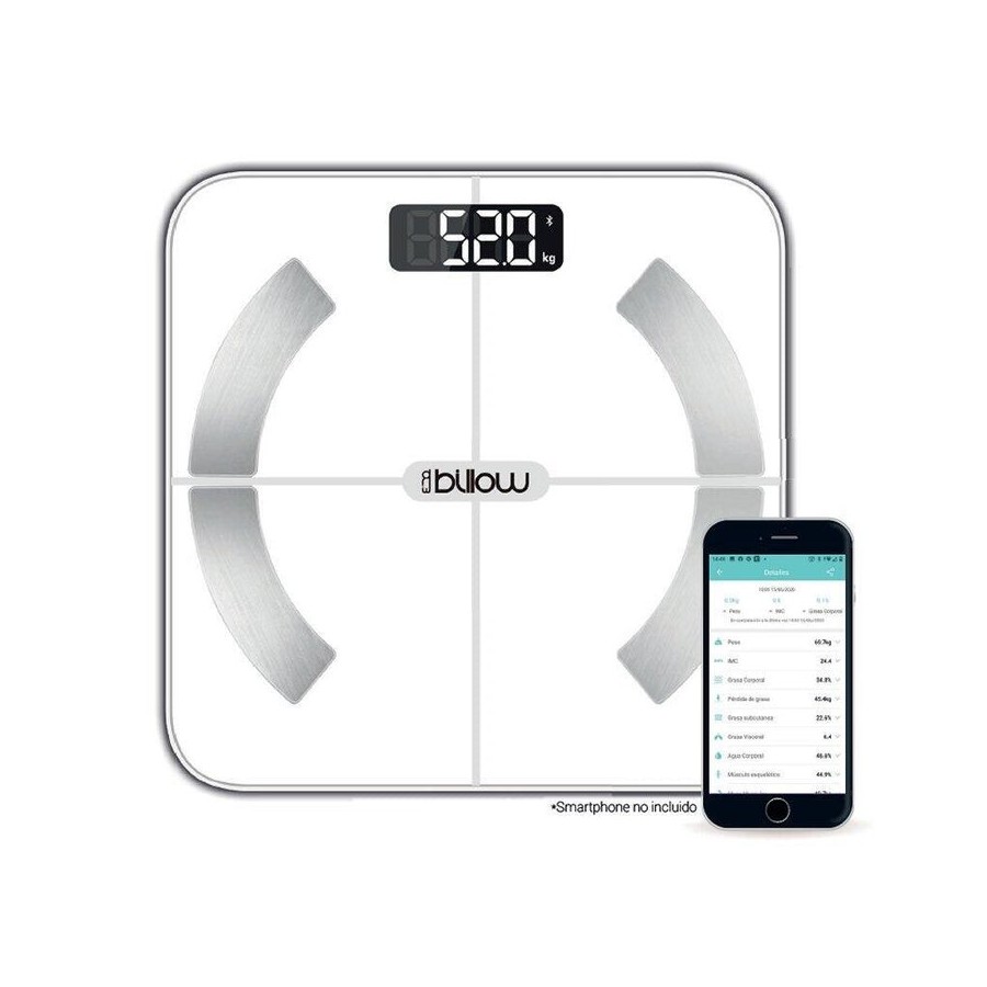 Billow xfit bascula inteligente bluetooth 4.0