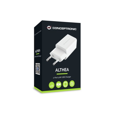 Cargador de pared conceptronic althea 2x usb 5v a 12w