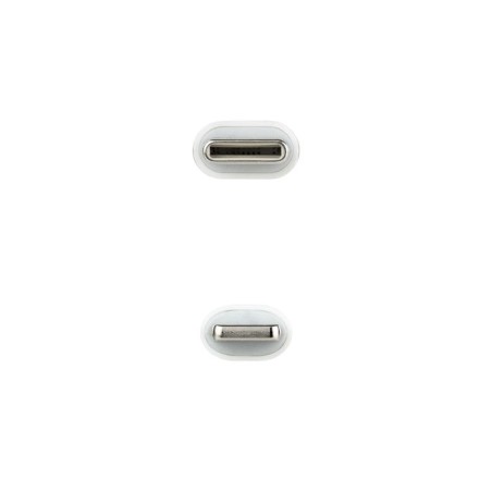 Nanocable cable usb-c macho a lightning macho 2m - blanco