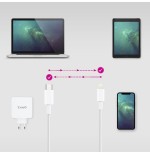 Nanocable cable usb-c macho a lightning macho 2m - blanco