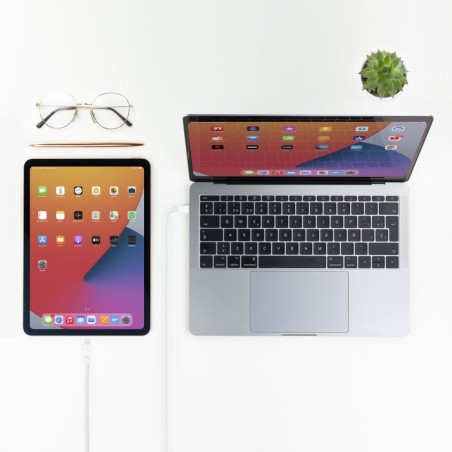 Nanocable cable usb-c macho a lightning macho 2m - blanco