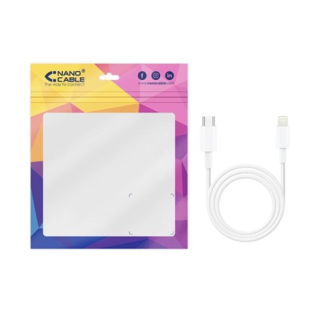 Nanocable cable usb-c macho a lightning macho 2m - blanco