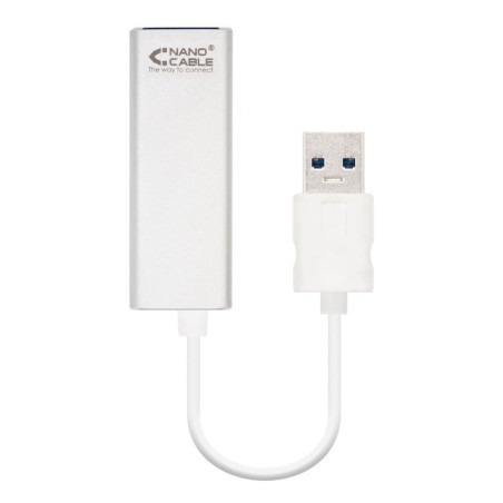 Nanocable conversor usb 3.0 a ethernet gigabit 10/100/1000 mbps - 15cm - aluminio