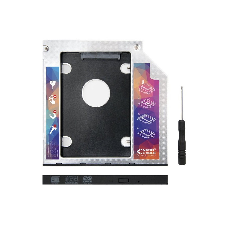 Nanocable adaptador de disco duro de 7.0 mm para unidad optica de 9.5 mm en portatil