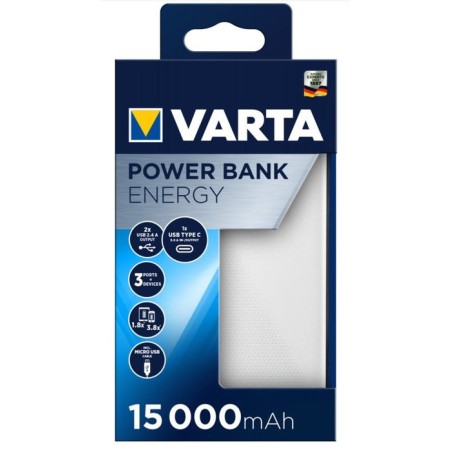 Varta power bank energy 15000 15.000mah, 2xusb a, 1xusb c