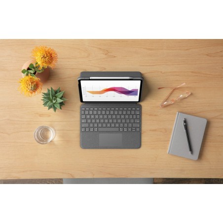 Logitech folio ipad touch azerty francés gris smart connector
