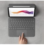 Logitech folio ipad touch qwertz alemán gris smart connector