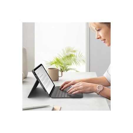 Logitech folio ipad touch qwertz alemán gris smart connector