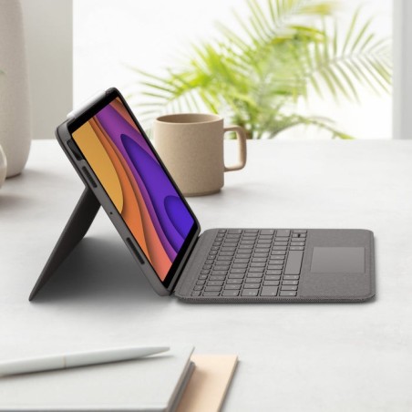Logitech folio ipad touch qwertz alemán gris smart connector