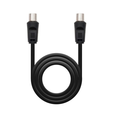 Nanocable cable de antena tv 75 ohm macho/hembra 1.80m - negro