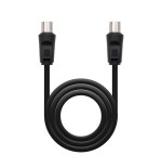 Nanocable cable de antena tv 75 ohm macho/hembra 1.80m - negro