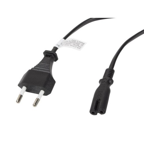 Lanberg cable alimentacion cee 7/16 iec 320 c7 euro 3m negro ca-c7ca-10cc-0030-bk