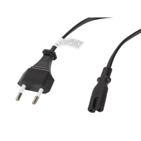 Lanberg cable alimentacion cee 7/16 iec 320 c7 euro 3m negro ca-c7ca-10cc-0030-bk