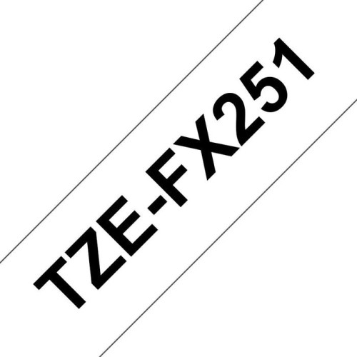 Brother cinta mecanográfico negro sobre blanco tze-fx251 tz-fx251 24 mm x 8 m, laminado