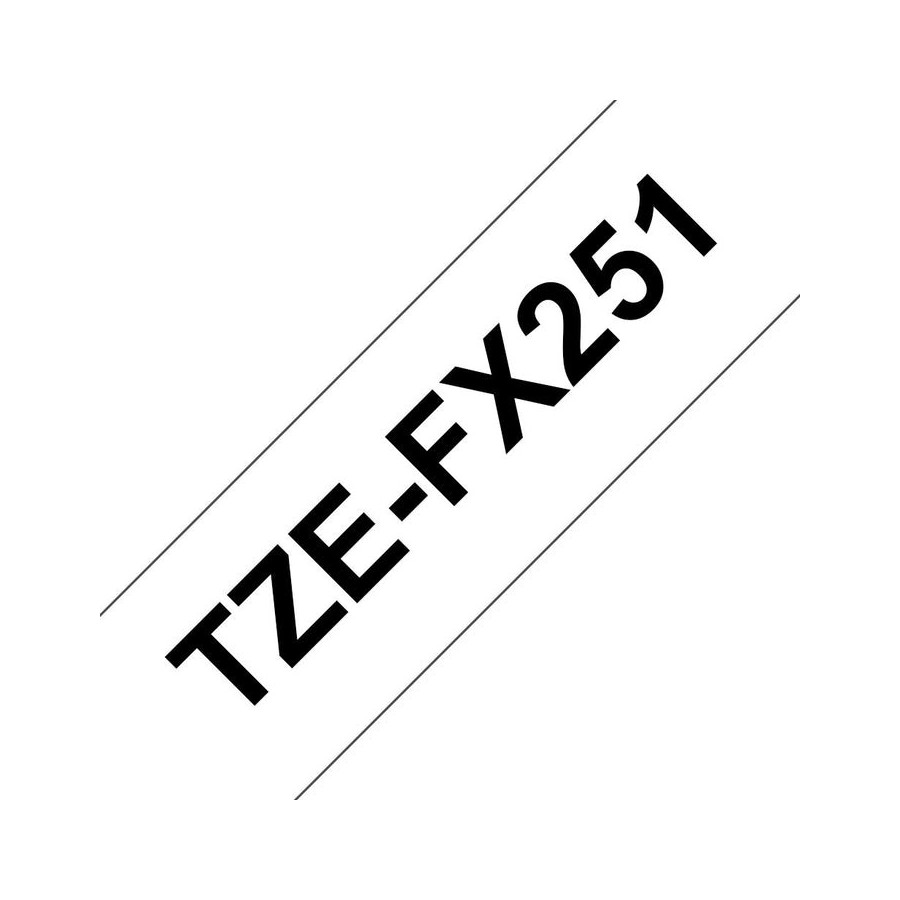 Brother cinta mecanográfico negro sobre blanco tze-fx251 tz-fx251 24 mm x 8 m, laminado