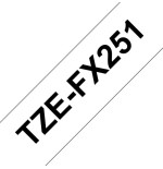 Brother cinta mecanográfico negro sobre blanco tze-fx251 tz-fx251 24 mm x 8 m, laminado