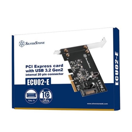 Silverstone sst-ecu02-e tarjeta de expansión pcie usb 3.2 gen 2