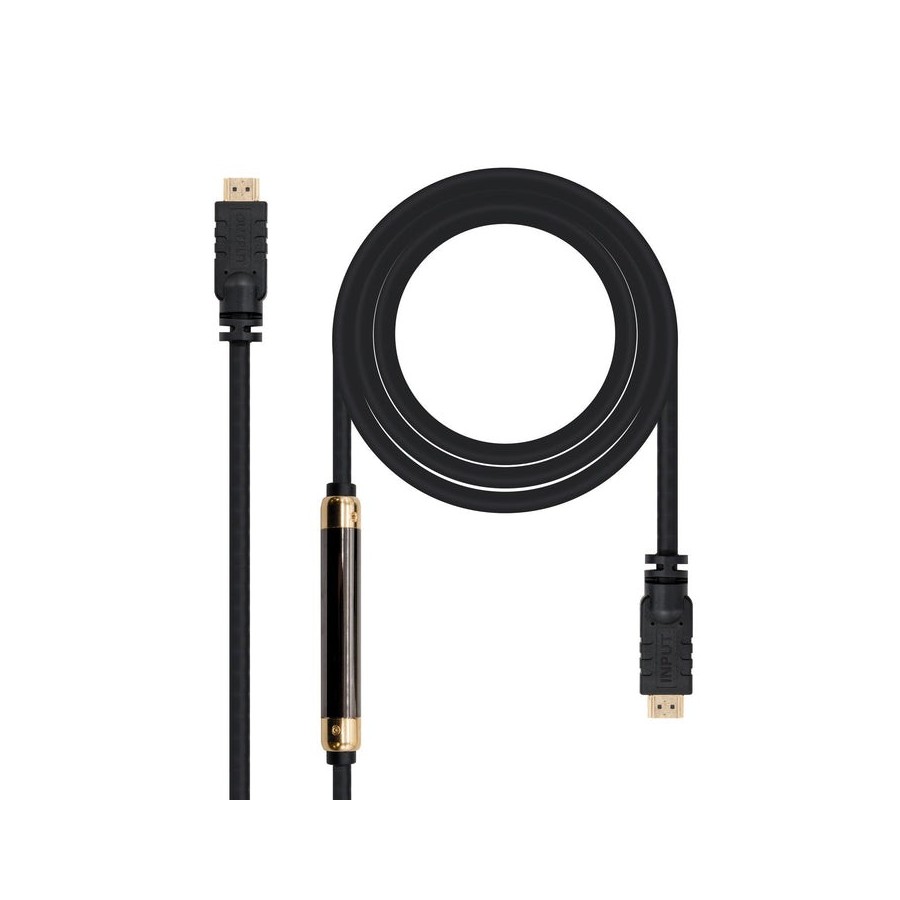 Nanocable cable hdmi v1.4 con repetidor macho a hdmi v1.4 macho 30m - alta velocidad - negro