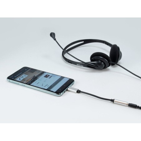 Cable adaptador usb-c a audio  jack 3.5mm hembra