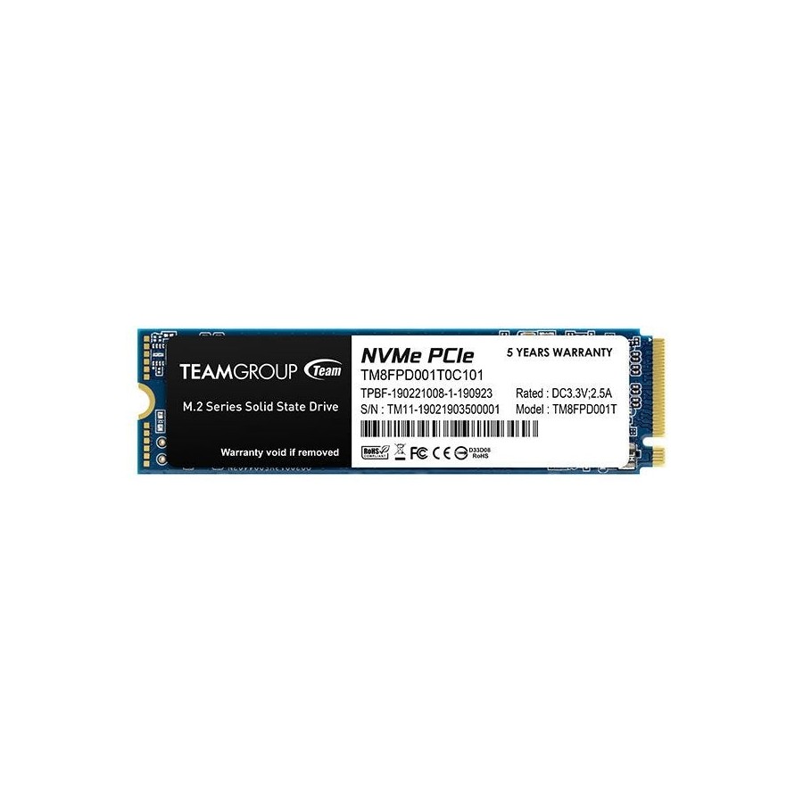 Disco ssd teamgroup mp33 pro 1tb pcie gen3 x4 nvme m.2 2100/1700 mb/s