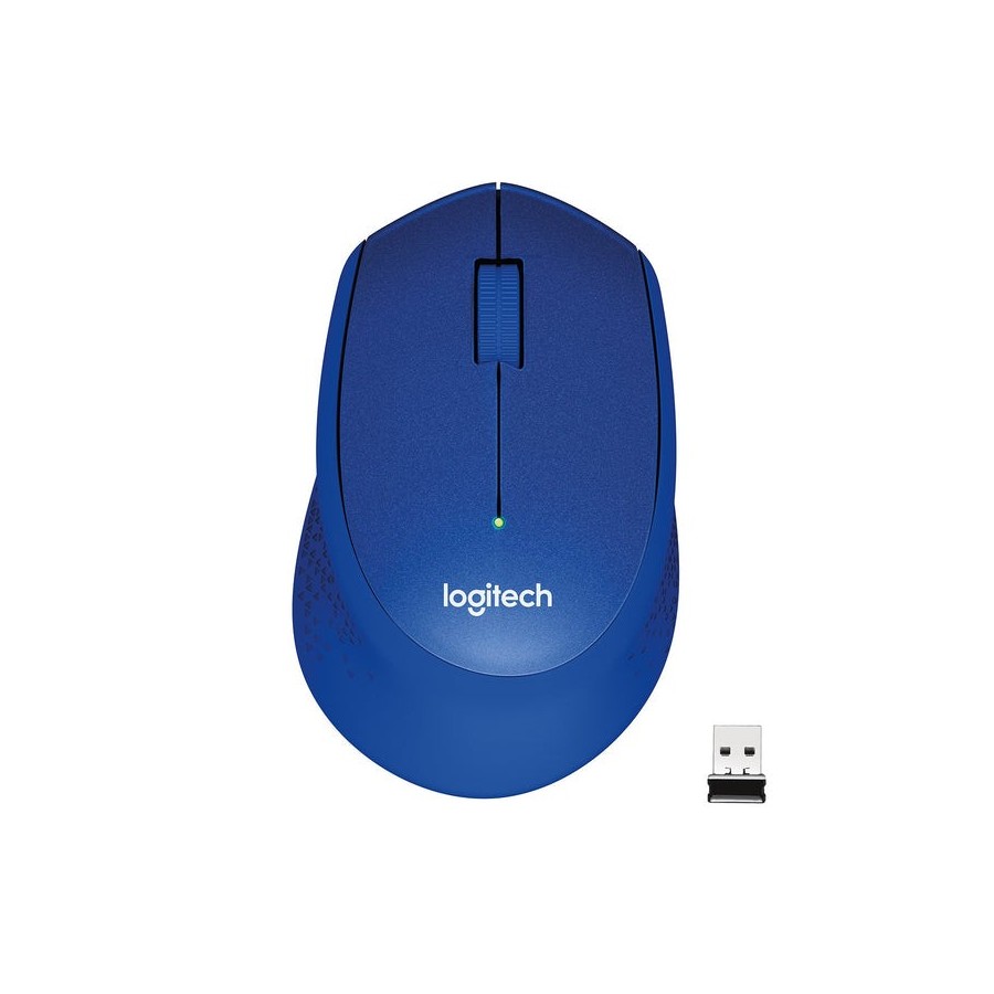 Logitech raton m330 wireless silent plus azul