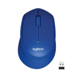 Logitech raton m330 wireless silent plus azul