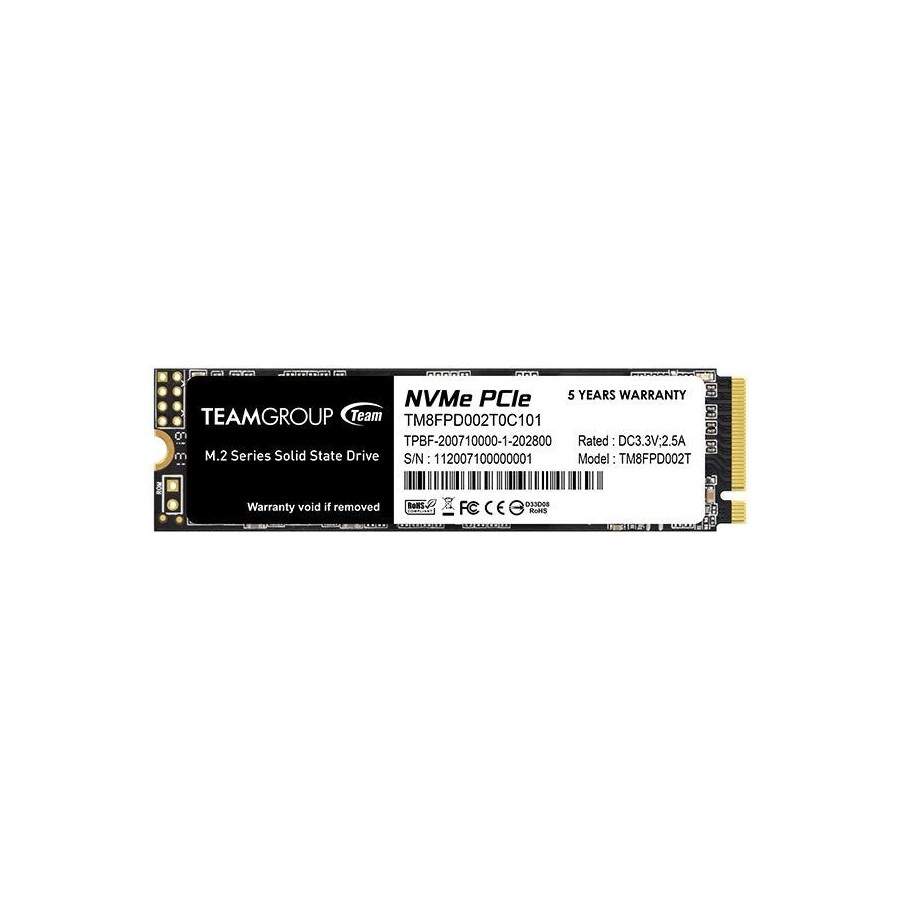 Team group mp33 pro 2tb pcie gen3 x4 nvme m.2 ssd 2100/1700 mb/s
