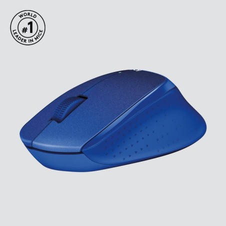 Logitech raton m330 wireless silent plus azul