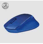 Logitech raton m330 wireless silent plus azul