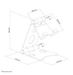 Soporte para teléfono newstar de hasta 6.5 ", plateado