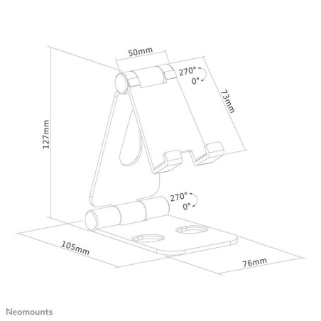 Soporte para teléfono newstar de hasta 10 ", plateado