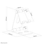Soporte para teléfono newstar de hasta 10 ", plateado