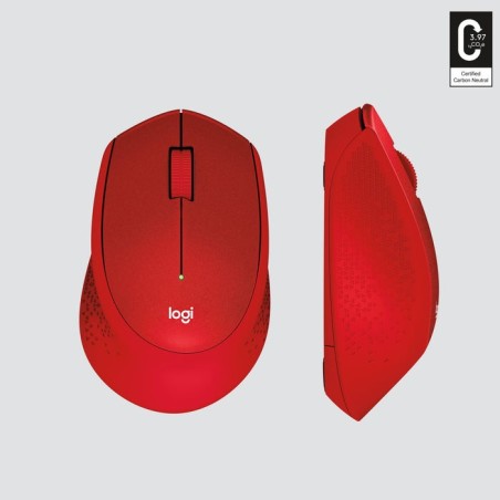 Ratón inalámbrico logitech m330 silent plus rojo 910-004911
